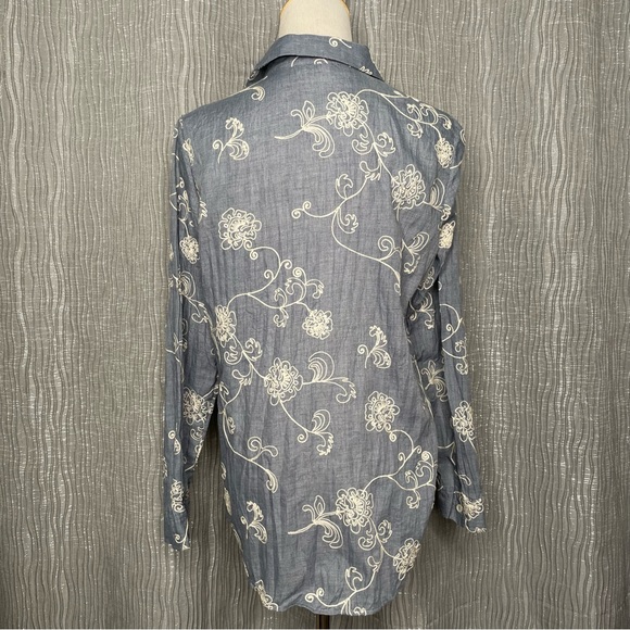Chicos embroidered chambray button down shirt - Picture 7 of 10